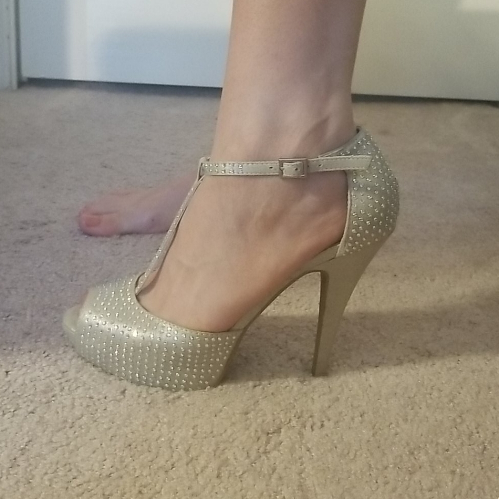 Silver Rhinestone Heels - Picture 8 of 10